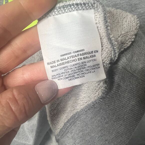 Nike Gray Crewneck Sweatshirt Green Swoosh Sz XL - Picture 5 of 5